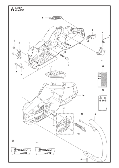 Husqvarna 594035702 onderdelentekening - positie 19