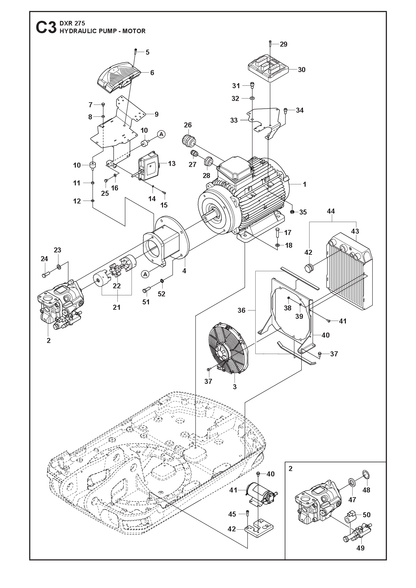 Husqvarna 510016801 onderdelentekening - positie 22
