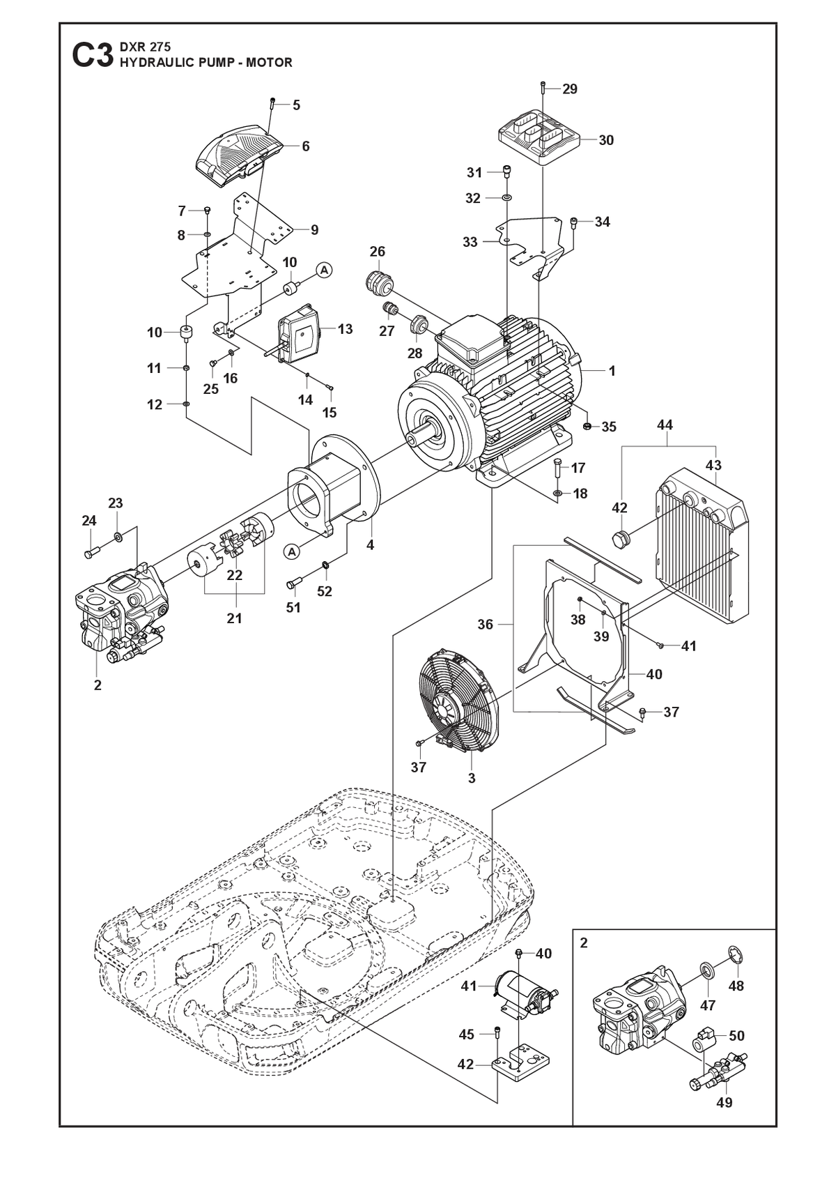 Husqvarna 535329201 onderdelentekening - positie 2