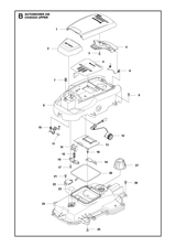 Husqvarna 588797603 onderdelentekening - positie 1