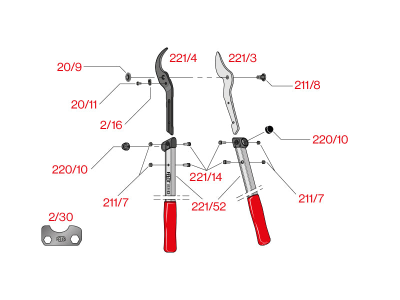 Felco 221-70 Takkenschaar-kopen-keizers.nu
