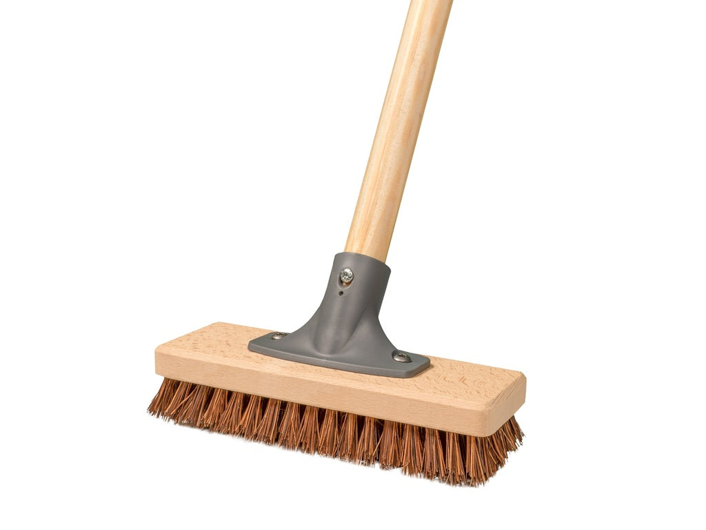 Solide Schrobbezem union 20 cm, met stokhouder en IKAPE steel 130 x 2,4 cm-keizers.nu
