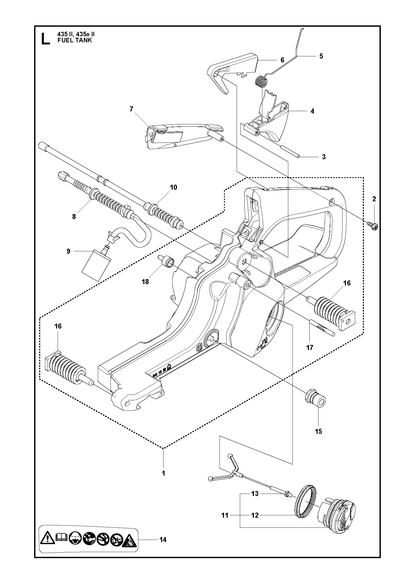 Husqvarna 504795601 onderdelentekening - positie 16