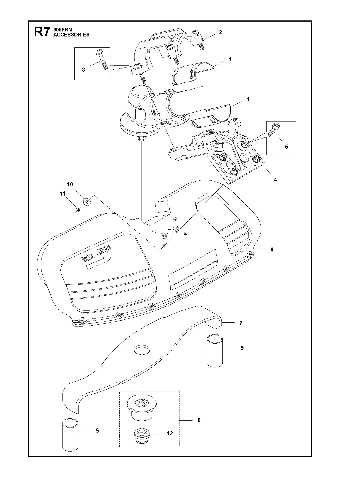 Husqvarna 505121701 onderdelentekening - positie 1