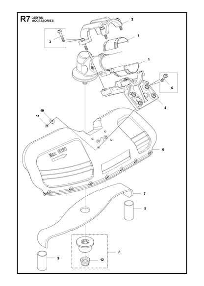Husqvarna 505121701 onderdelentekening - positie 1