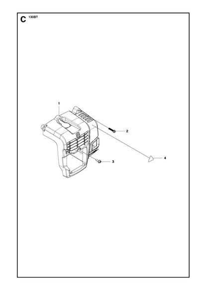 Husqvarna 504107001 onderdelentekening - positie 1