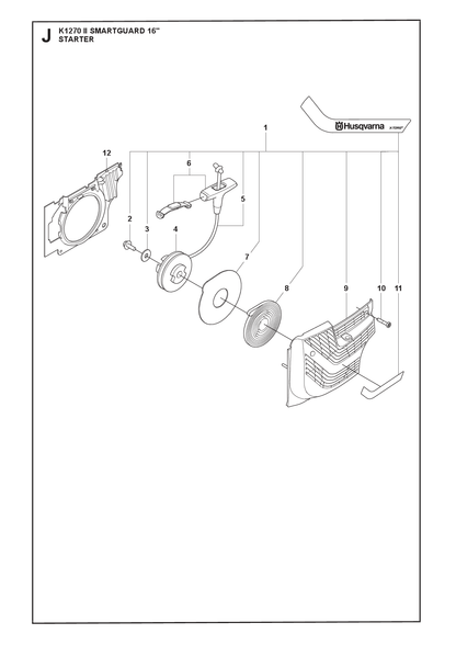 Husqvarna 506275512 onderdelentekening - positie 1