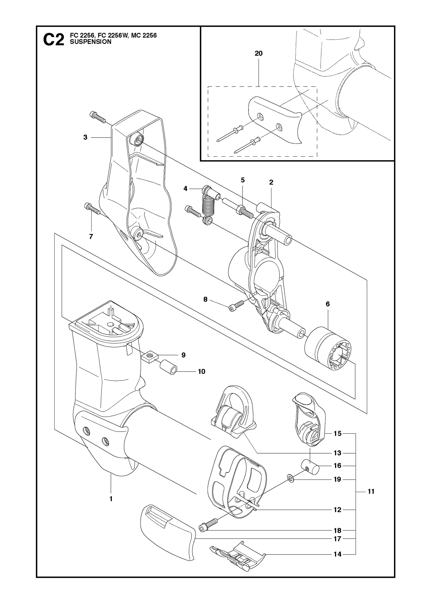 Husqvarna 504023802 onderdelentekening - positie 11