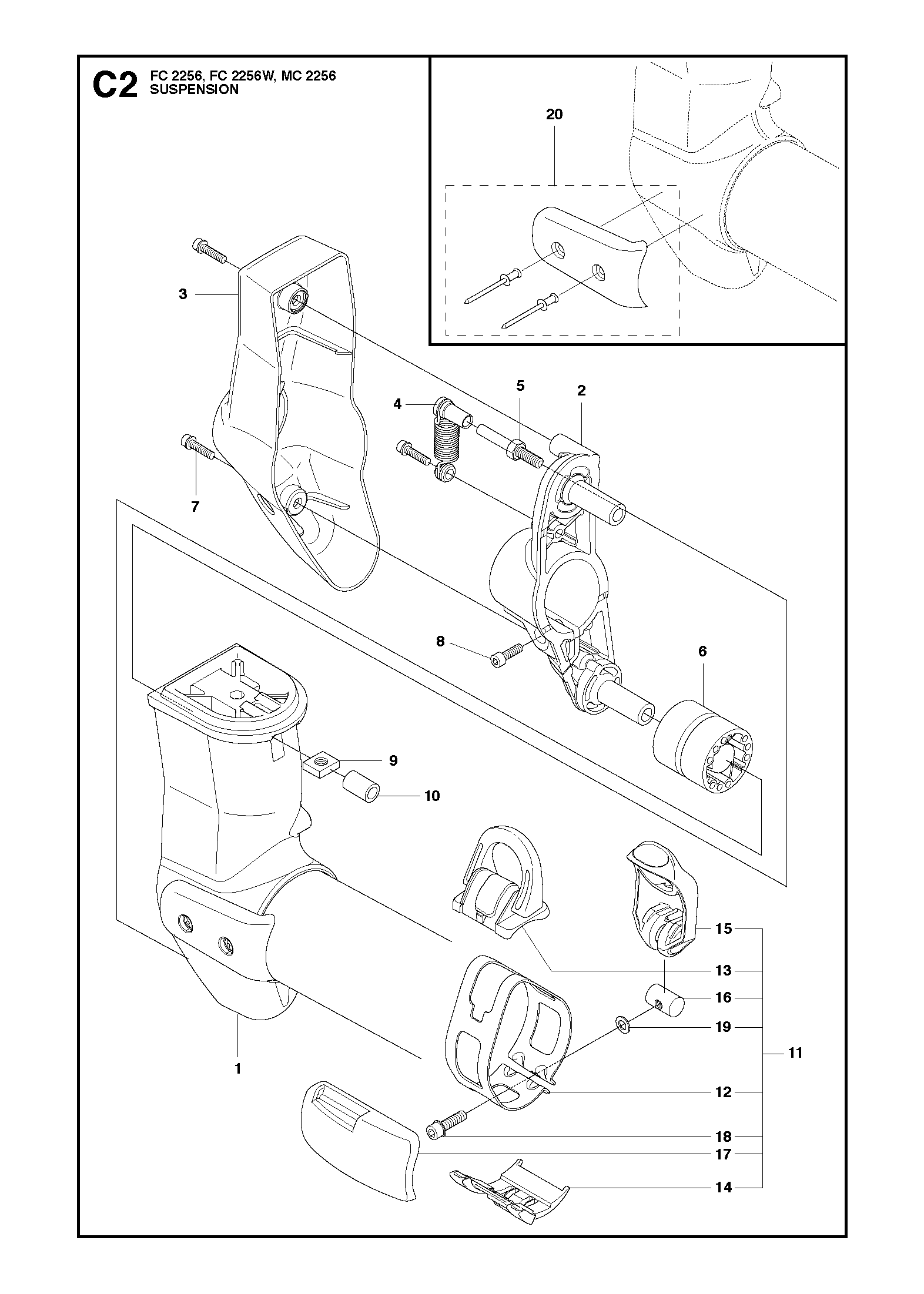 Husqvarna 504023802 onderdelentekening - positie 11