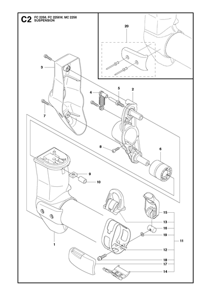 Husqvarna 504023802 onderdelentekening - positie 11