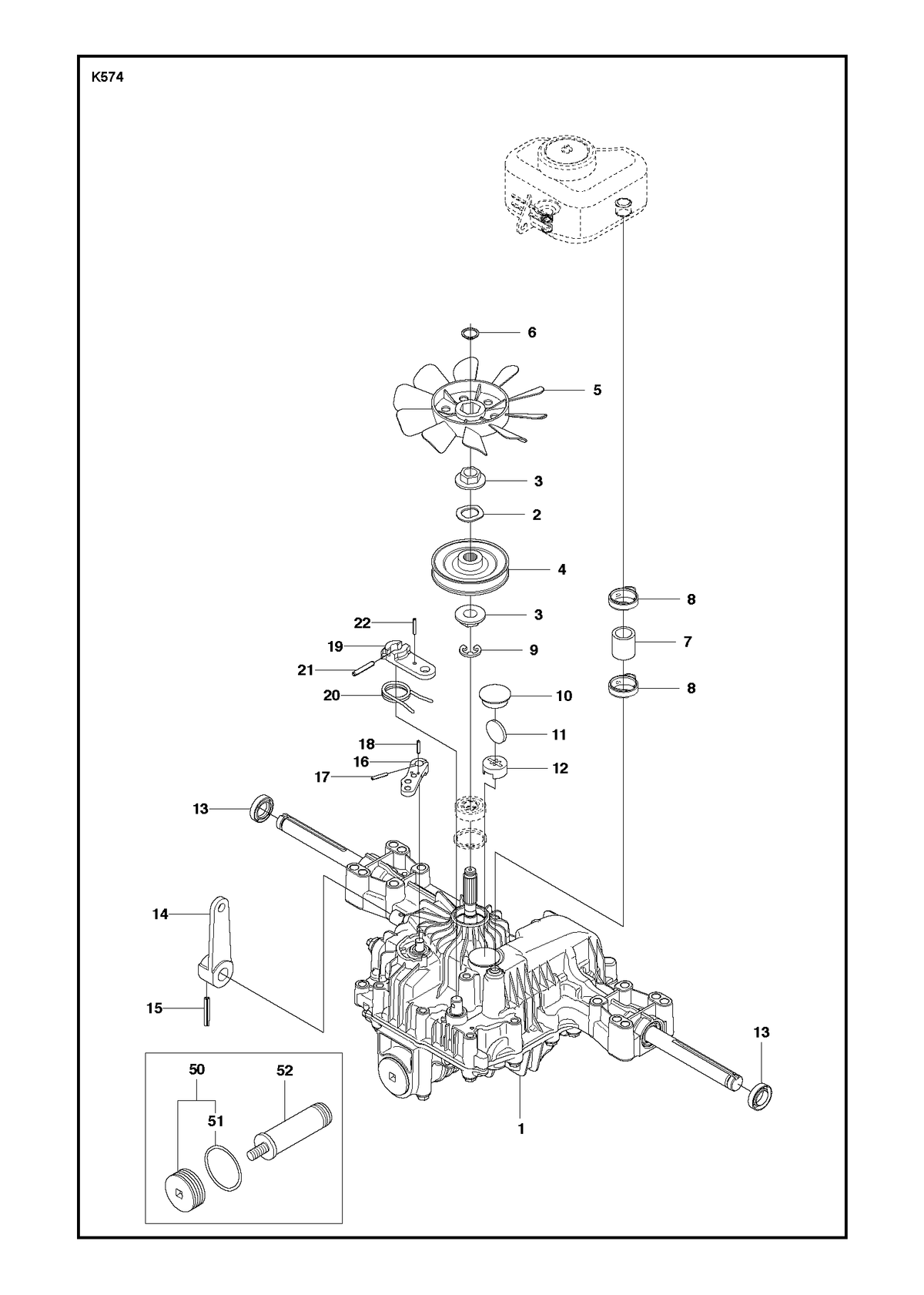 Husqvarna 535402809 onderdelentekening - positie 15