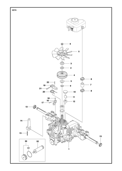 Husqvarna 535402809 onderdelentekening - positie 15