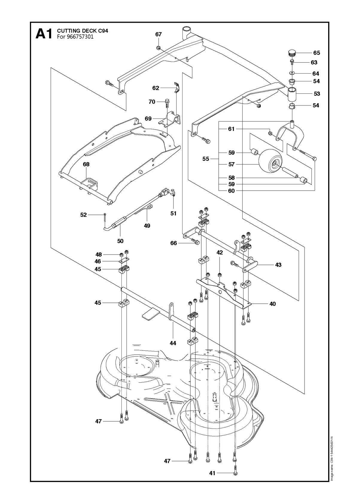 Husqvarna 578176701 onderdelentekening - positie 63