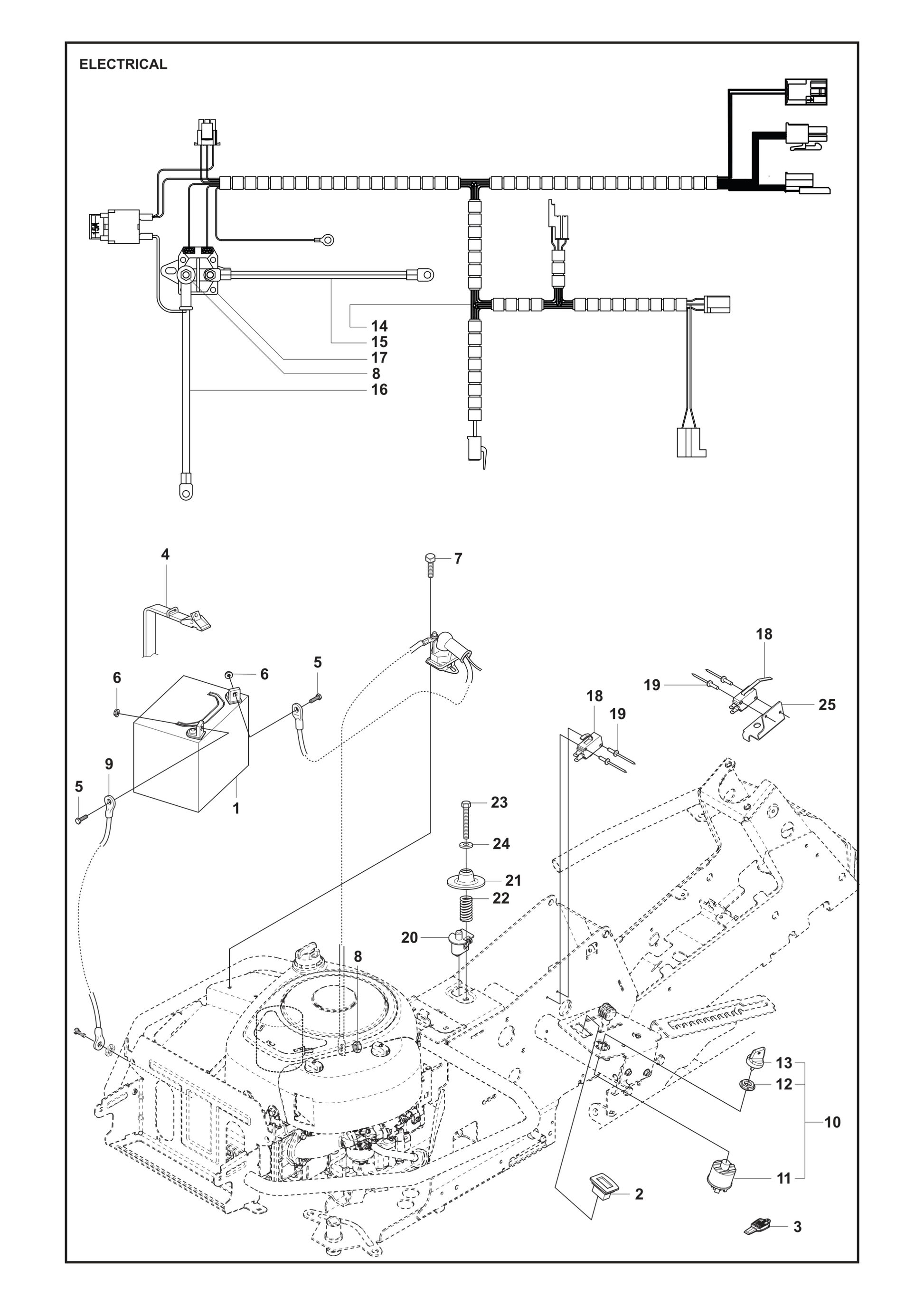 Husqvarna 506909701 onderdelentekening - positie 21