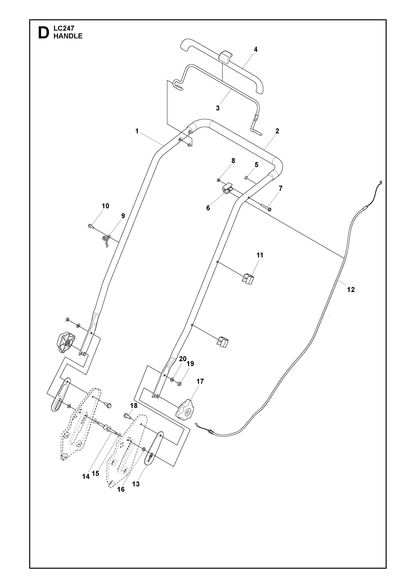 Husqvarna 582818105 onderdelentekening - positie 1