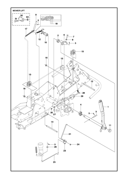 Husqvarna 501065301 onderdelentekening - positie 1