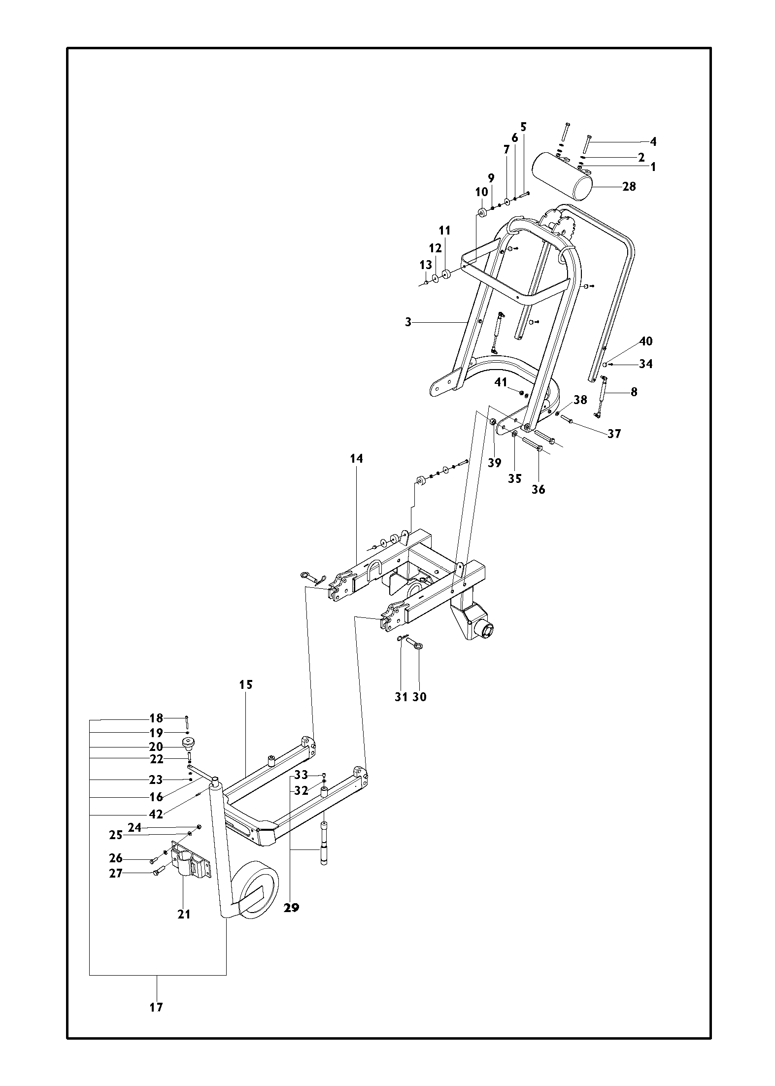 Husqvarna 504730401 onderdelentekening - positie 28