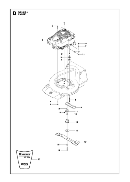 Husqvarna 502871901 onderdelentekening - positie 14