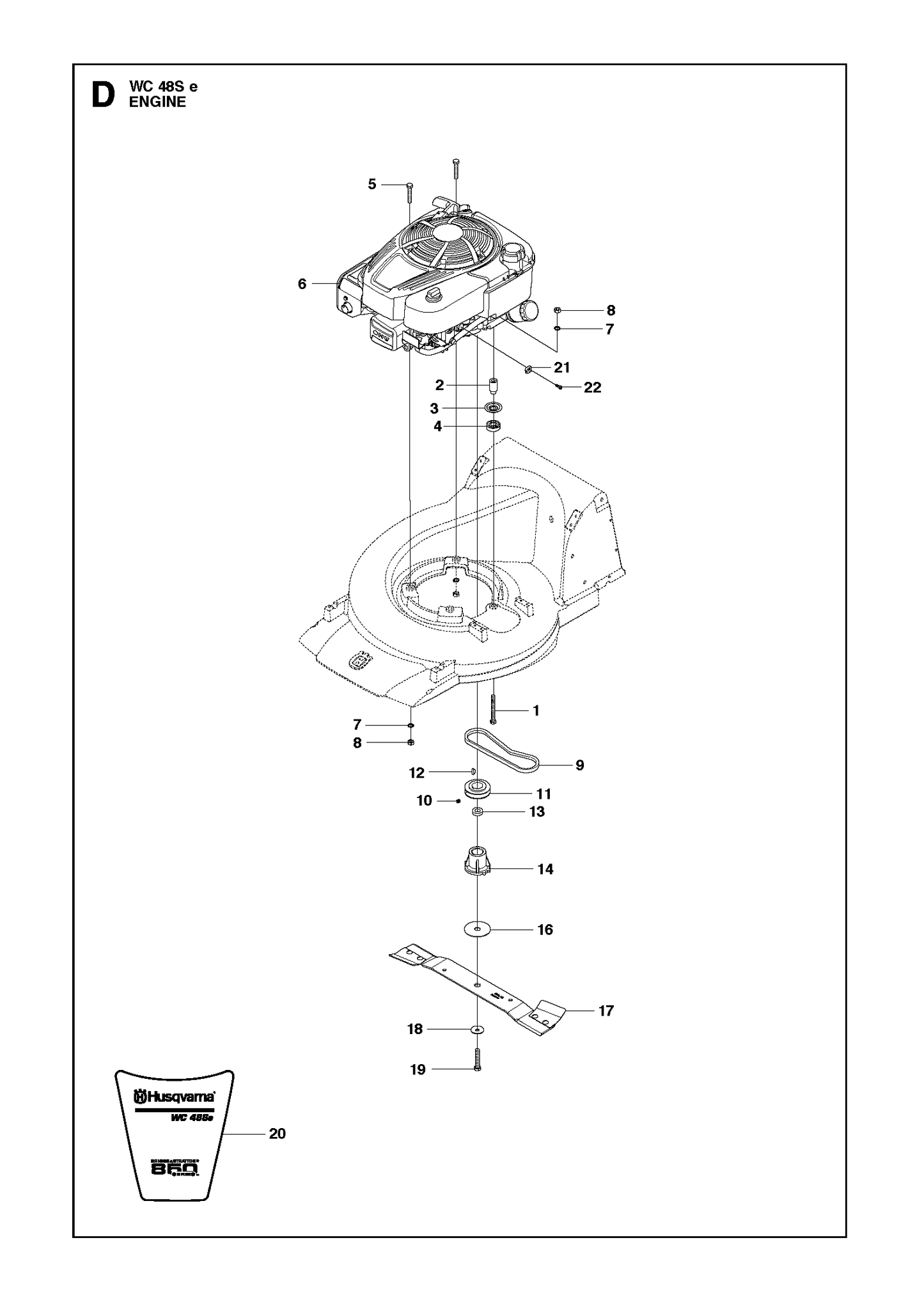 Husqvarna 502881601 onderdelentekening - positie 17