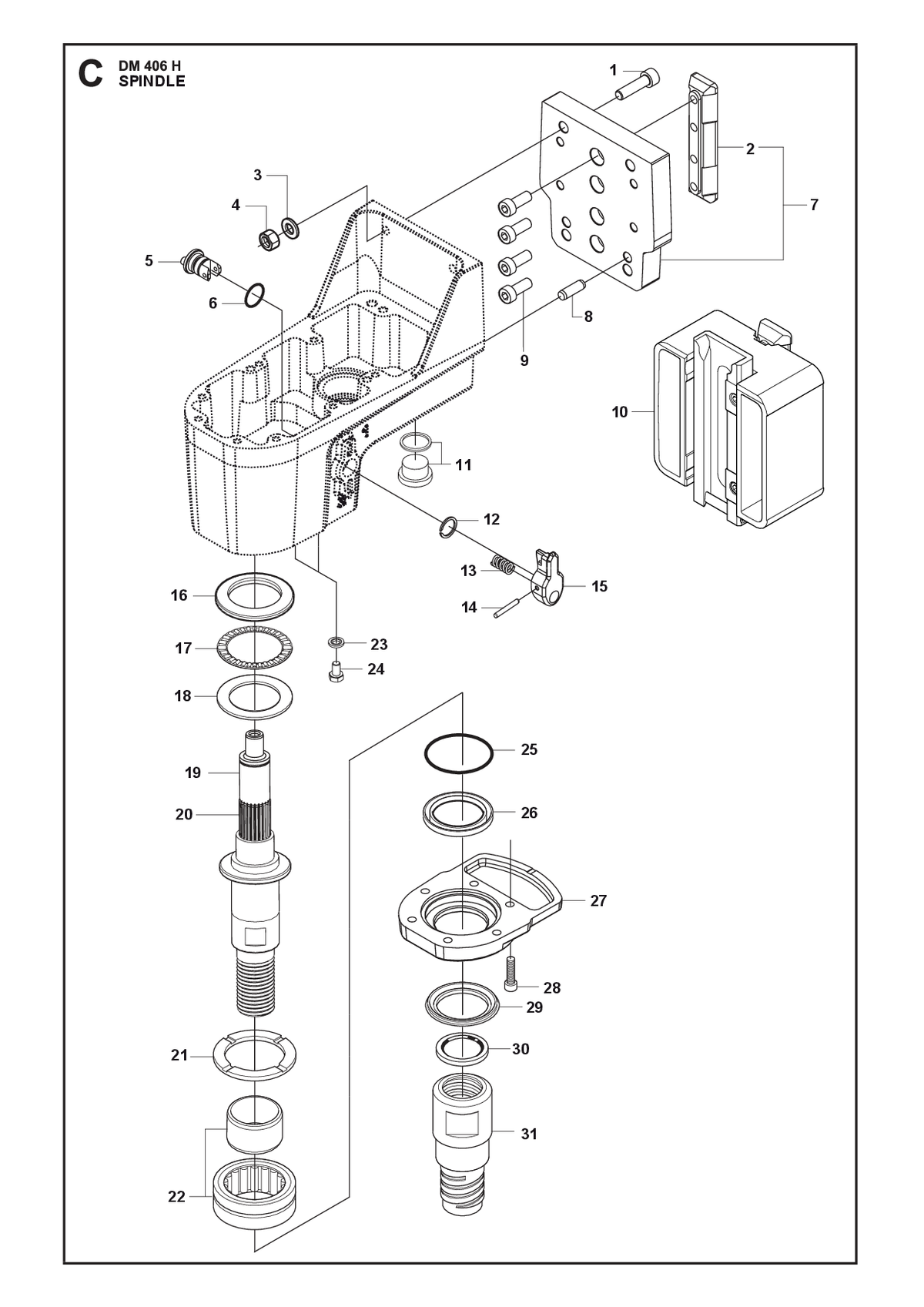 Husqvarna 531119043 onderdelentekening - positie 17