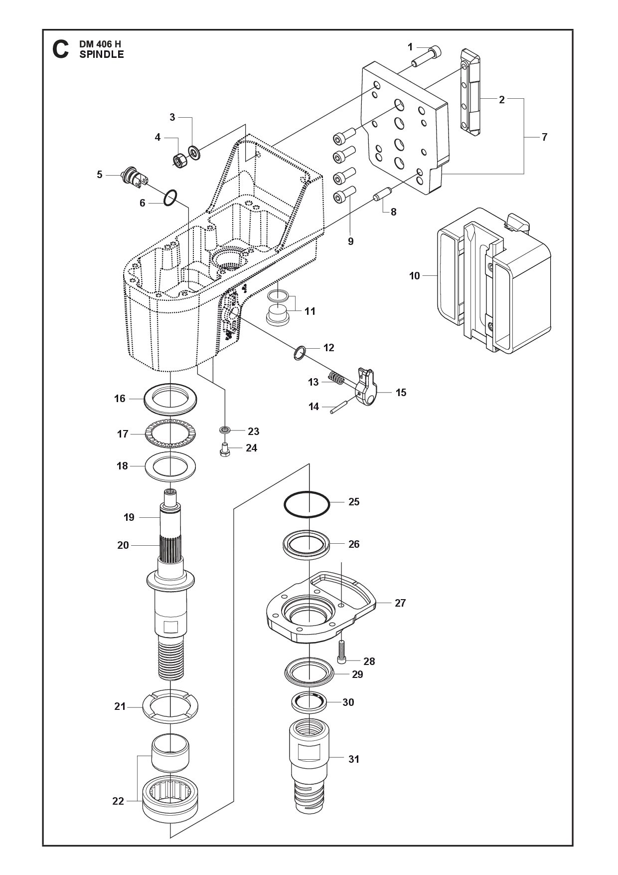 Husqvarna 510439601 onderdelentekening - positie 5