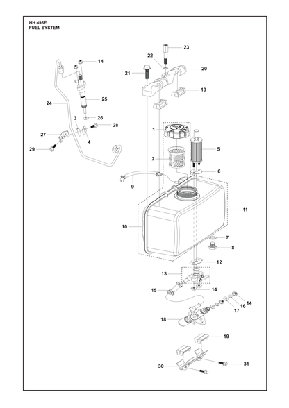 Husqvarna 506284401 onderdelentekening - positie 21