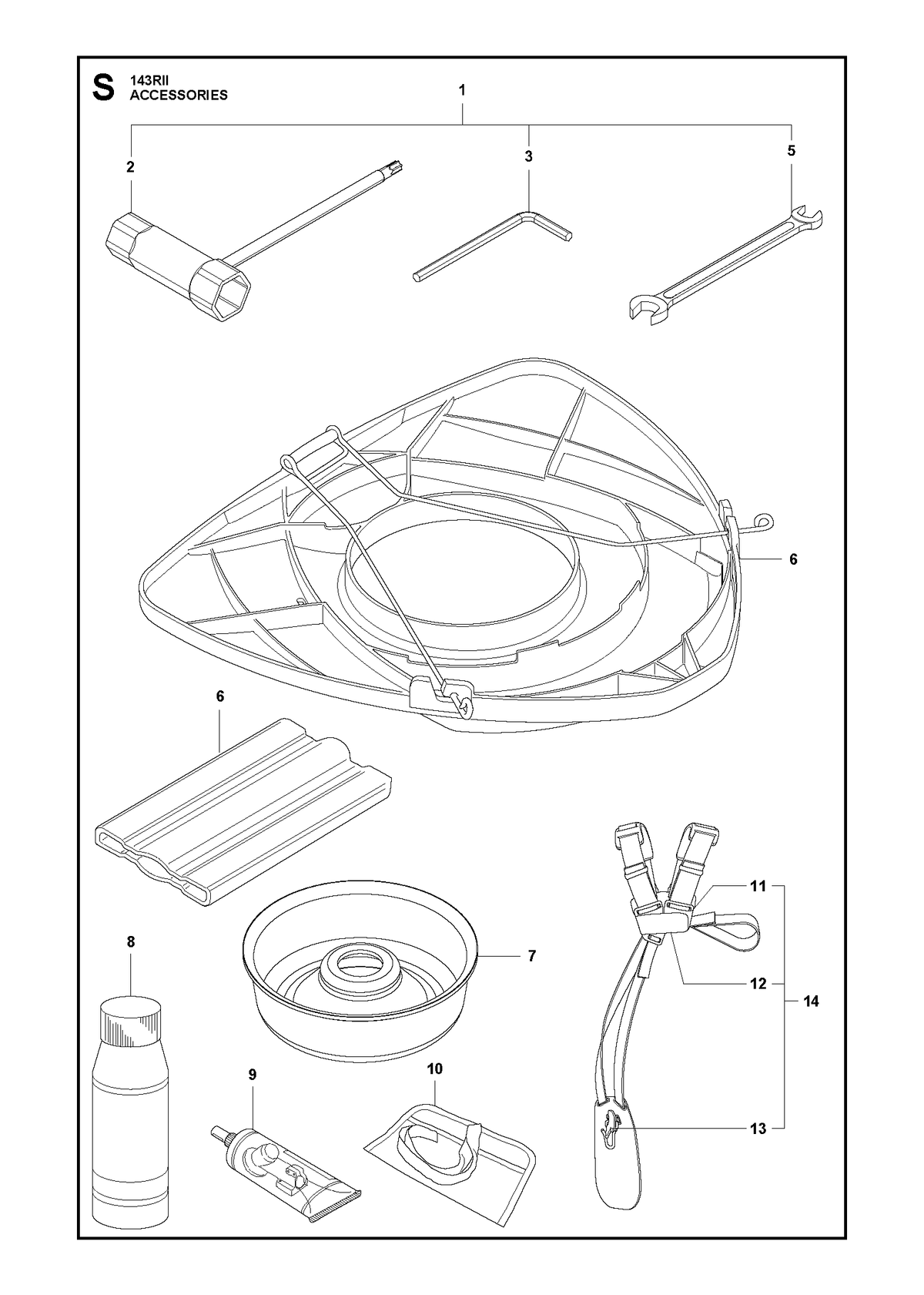 Husqvarna 537129904 onderdelentekening - positie 6