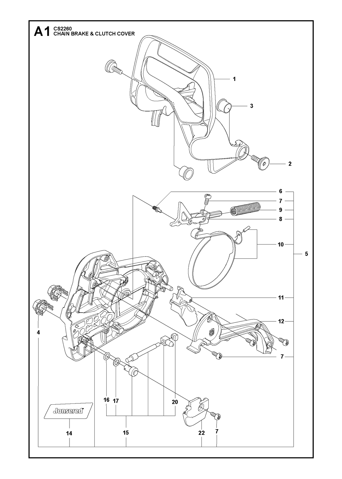 Husqvarna 529288102 onderdelentekening - positie 22