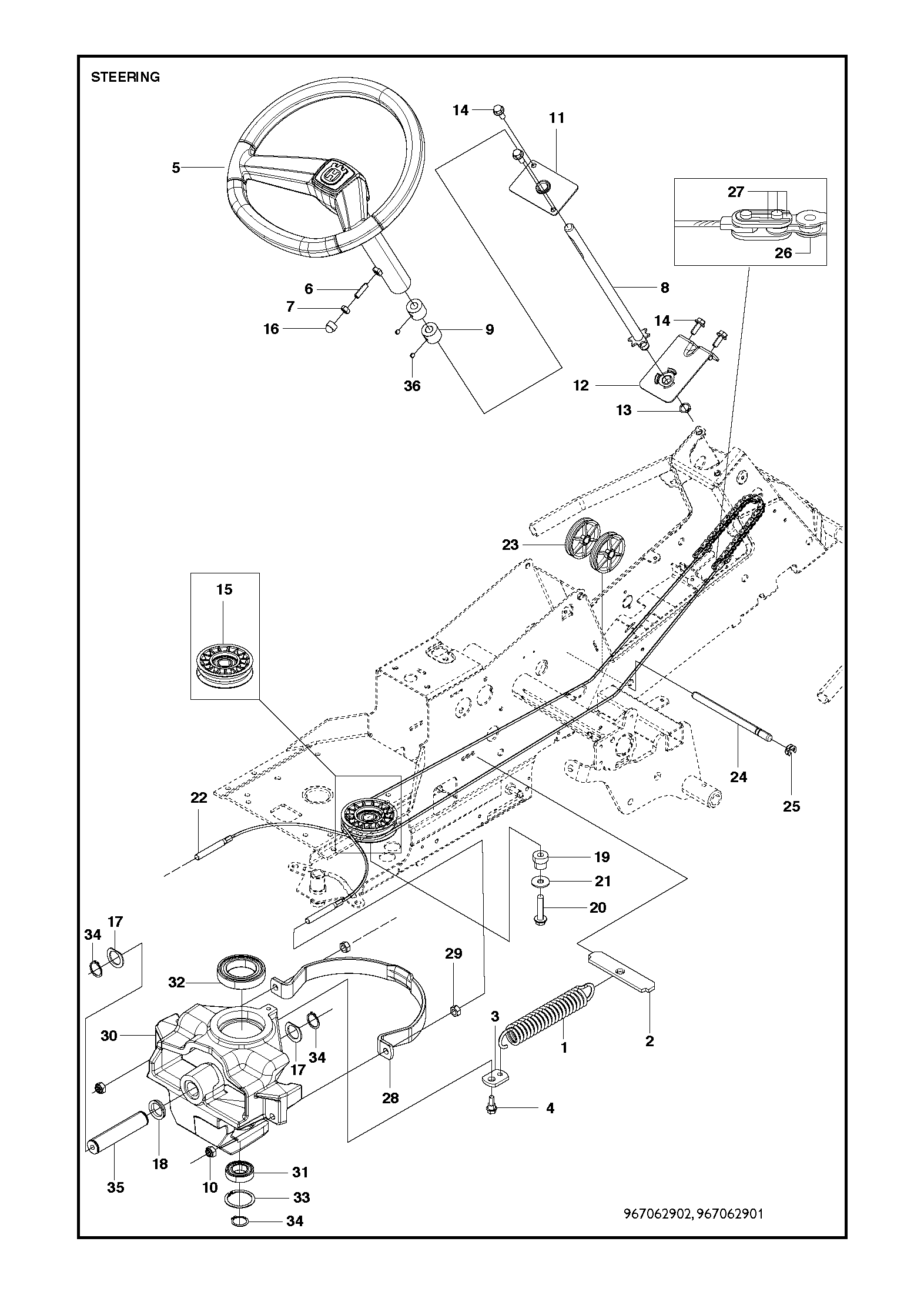 Husqvarna 506576301 onderdelentekening - positie 2