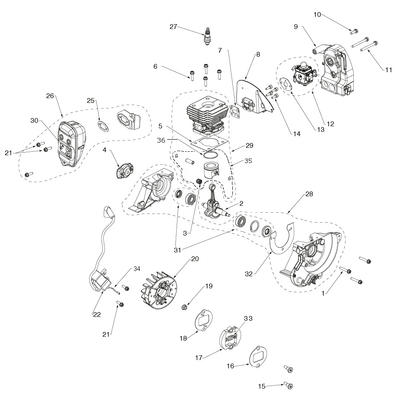 Husqvarna 501856201 onderdelentekening - positie 31