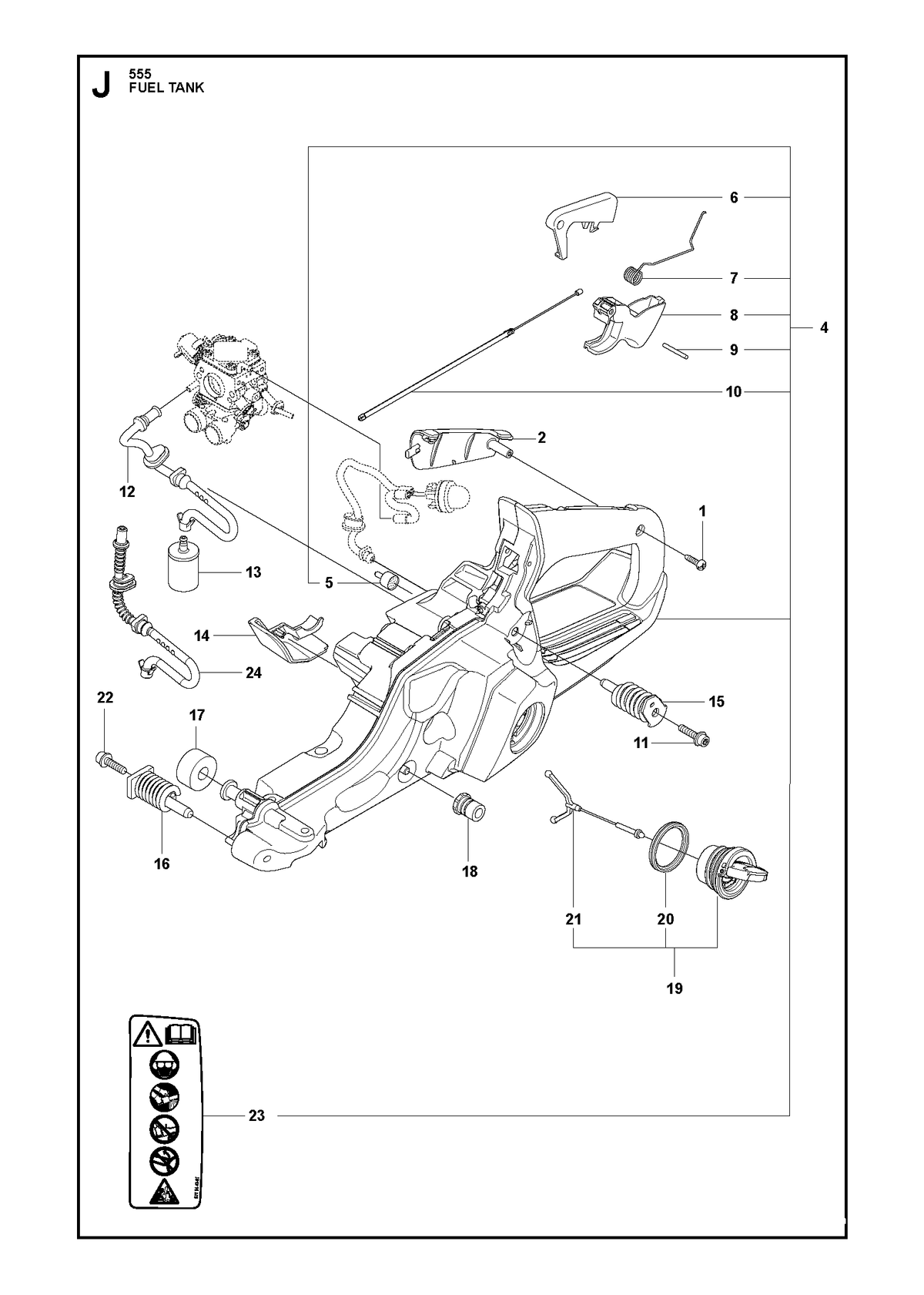Husqvarna 573993503 onderdelentekening - positie 12