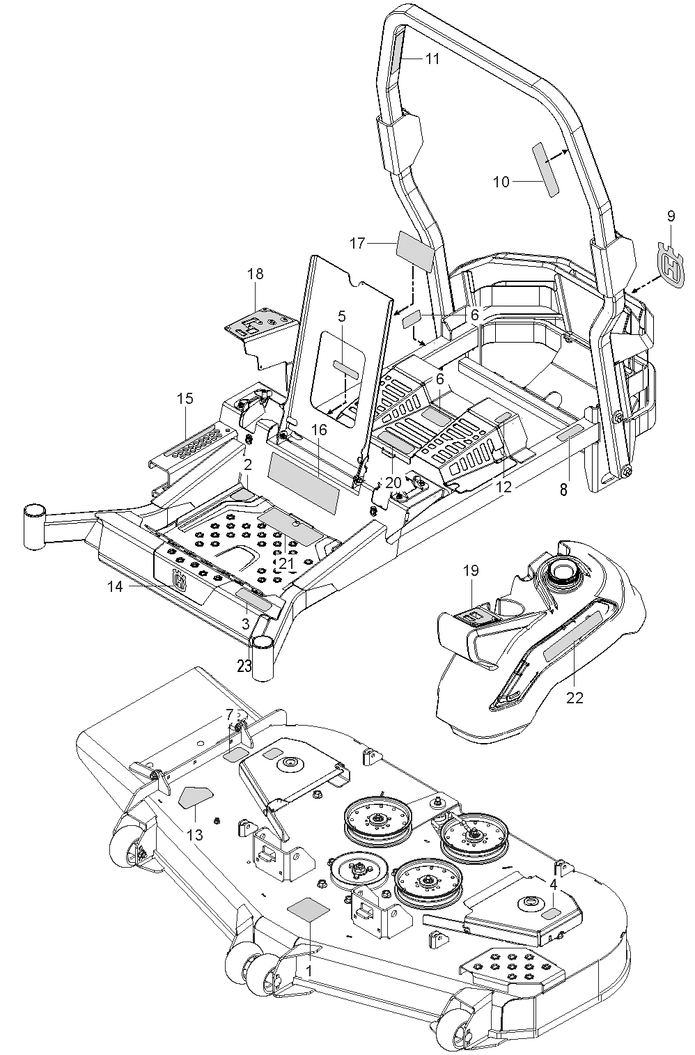 Husqvarna 532428677 onderdelentekening - positie 14