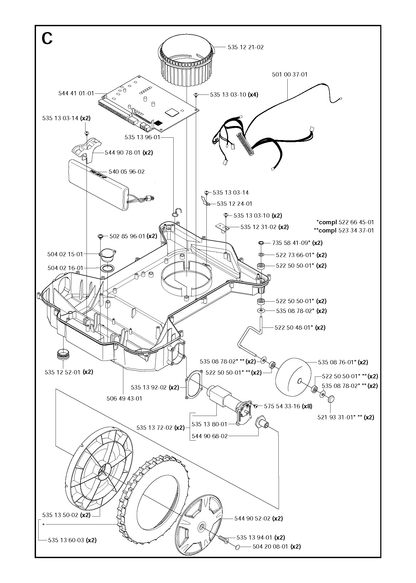 Husqvarna 504021501 onderdelentekening - positie 8