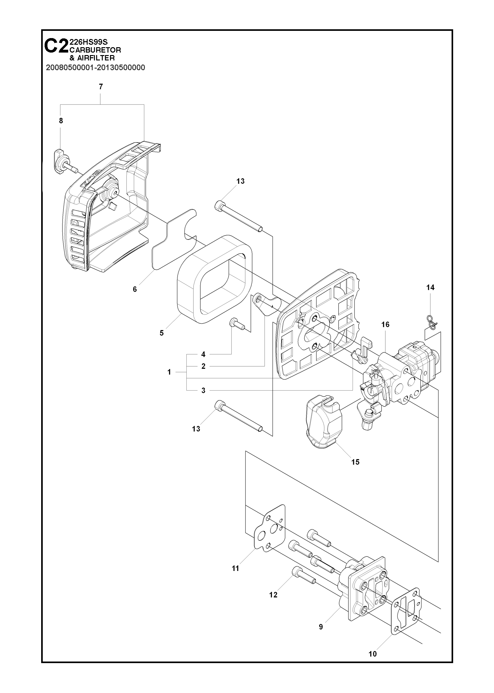 Husqvarna 506613701 onderdelentekening - positie 14