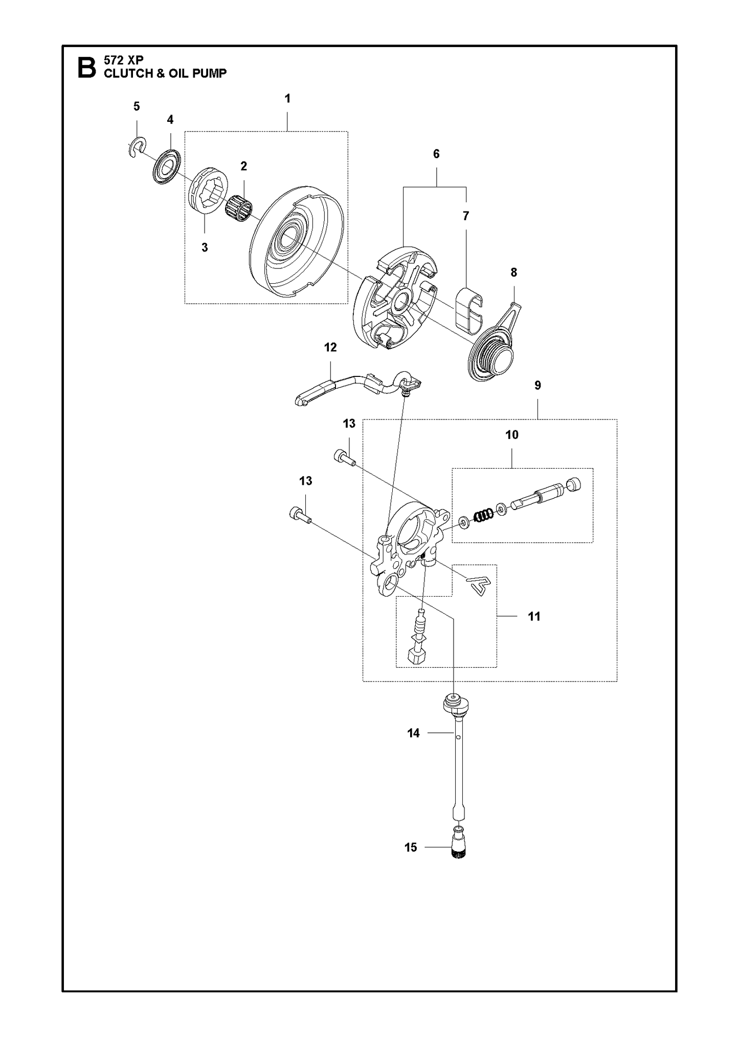 Husqvarna 501544102 onderdelentekening - positie 15