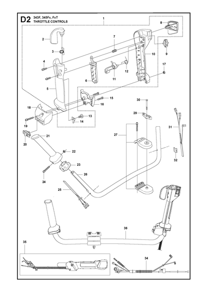 Husqvarna 505165501 onderdelentekening - positie 34