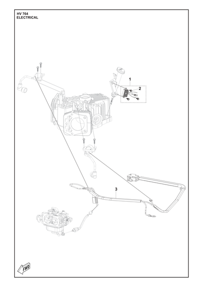 Husqvarna 598600301 onderdelentekening - positie 1