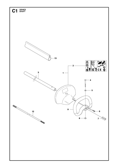 Husqvarna 587113702 onderdelentekening - positie 2