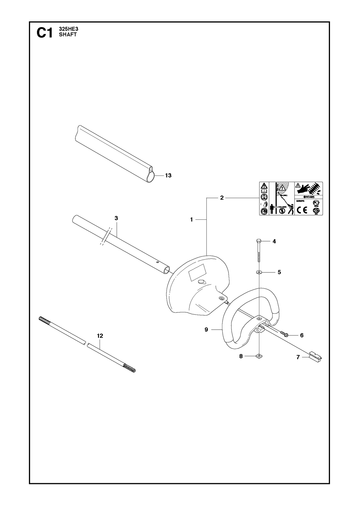 Husqvarna 586292501 onderdelentekening - positie 3