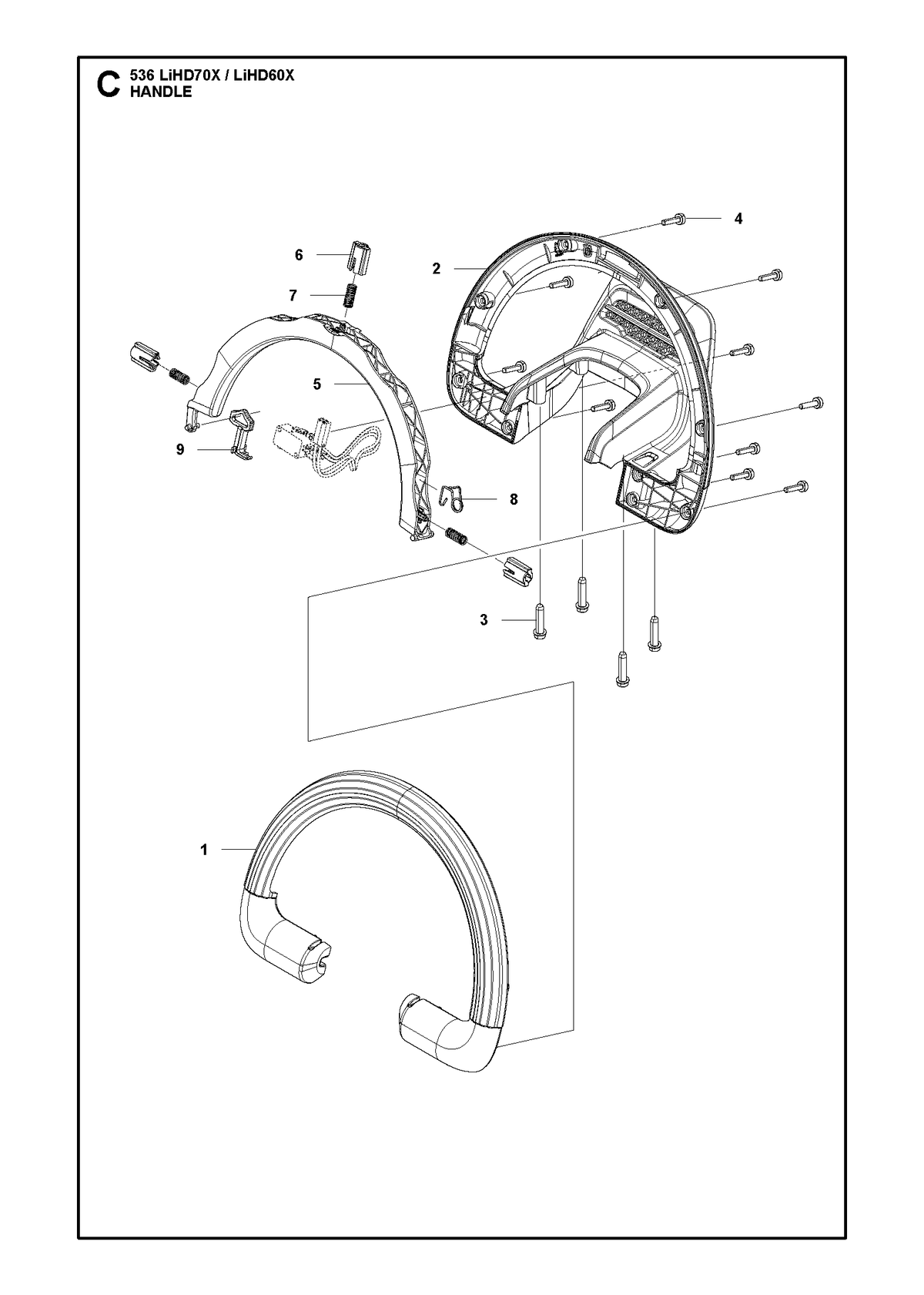 Husqvarna 579563402 onderdelentekening - positie 2