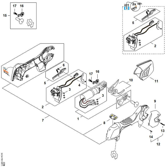 STIHL VA050071000 Boutennset positie 12 technische tekening