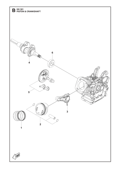 Husqvarna 531146796 onderdelentekening - positie 6