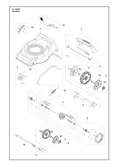 Husqvarna 599349386 onderdelentekening - positie 6