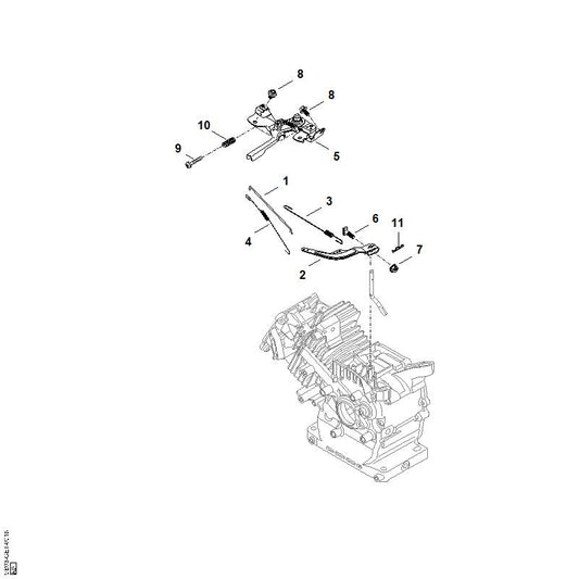 STIHL 6250-951-0814 Zeskantschroef met flens M6x10 positie 8 technische tekening