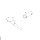 STIHL VB037087300 trechter positie 2 technische tekening