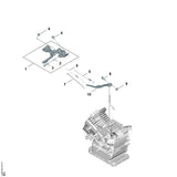 STIHL 0004-180-1807 gasbediening positie 1 technische tekening