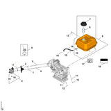 STIHL 0004-350-0510 tankdop positie 7 technische tekening