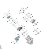 STIHL 0004-951-0801 Zeskantschroef met flens M8x60 positie 5 technische tekening
