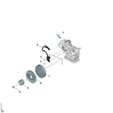 STIHL 0004-400-1303 ontstekingsmodule positie 2 technische tekening