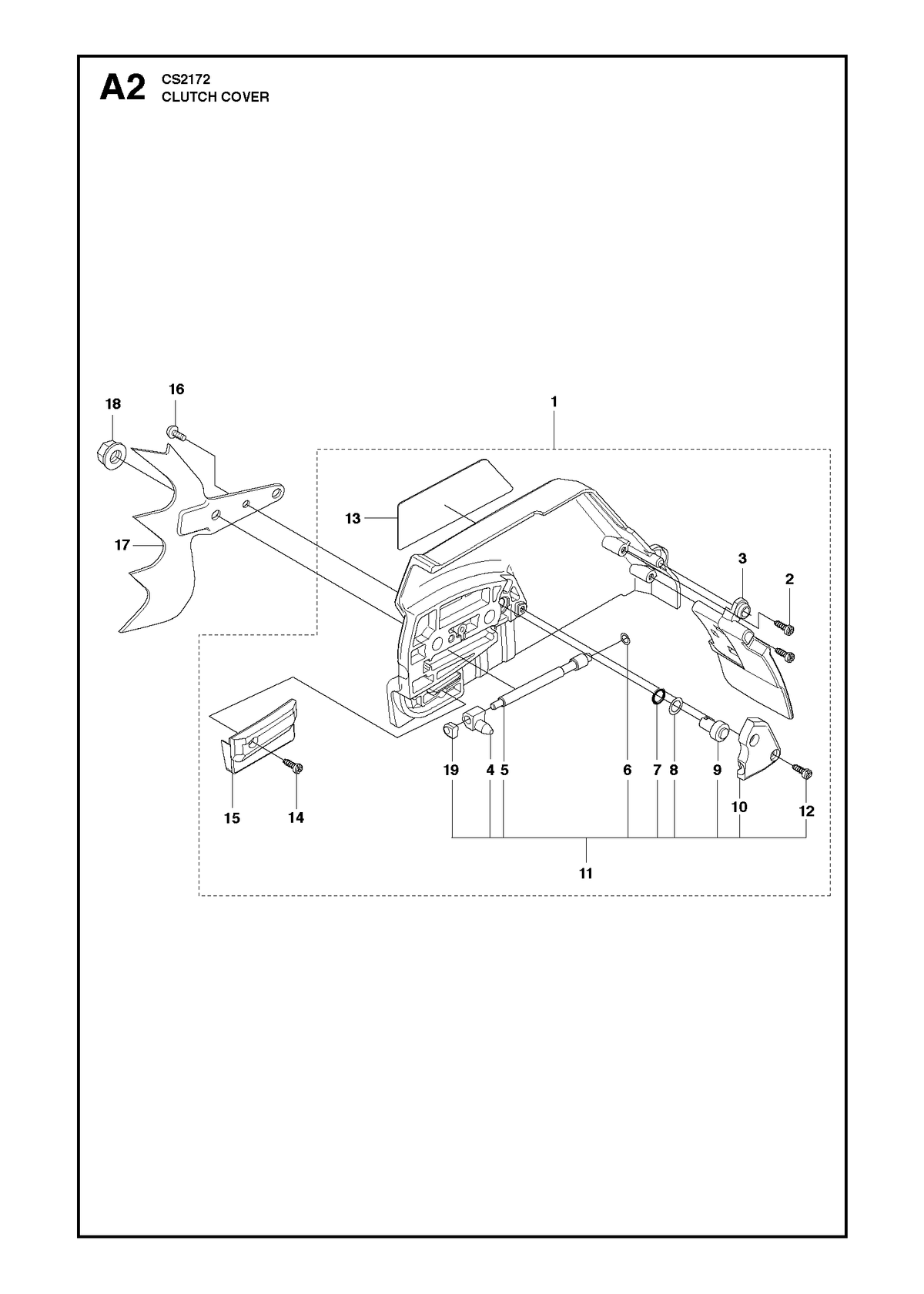 Husqvarna 537033802 onderdelentekening - positie 13